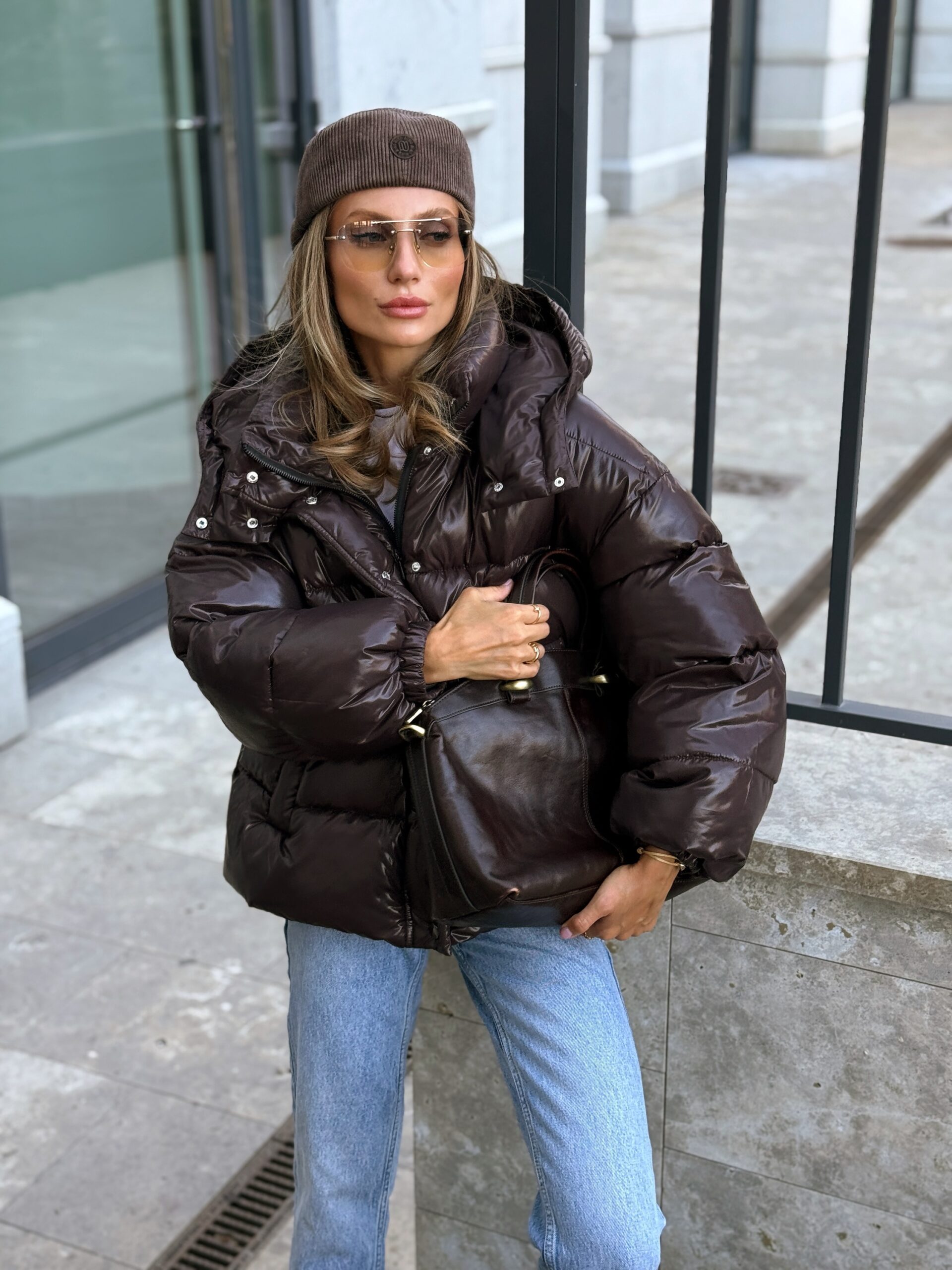 Глянцевий пуховик “Donna” з еко-лебяжого пуху - Зображення 9