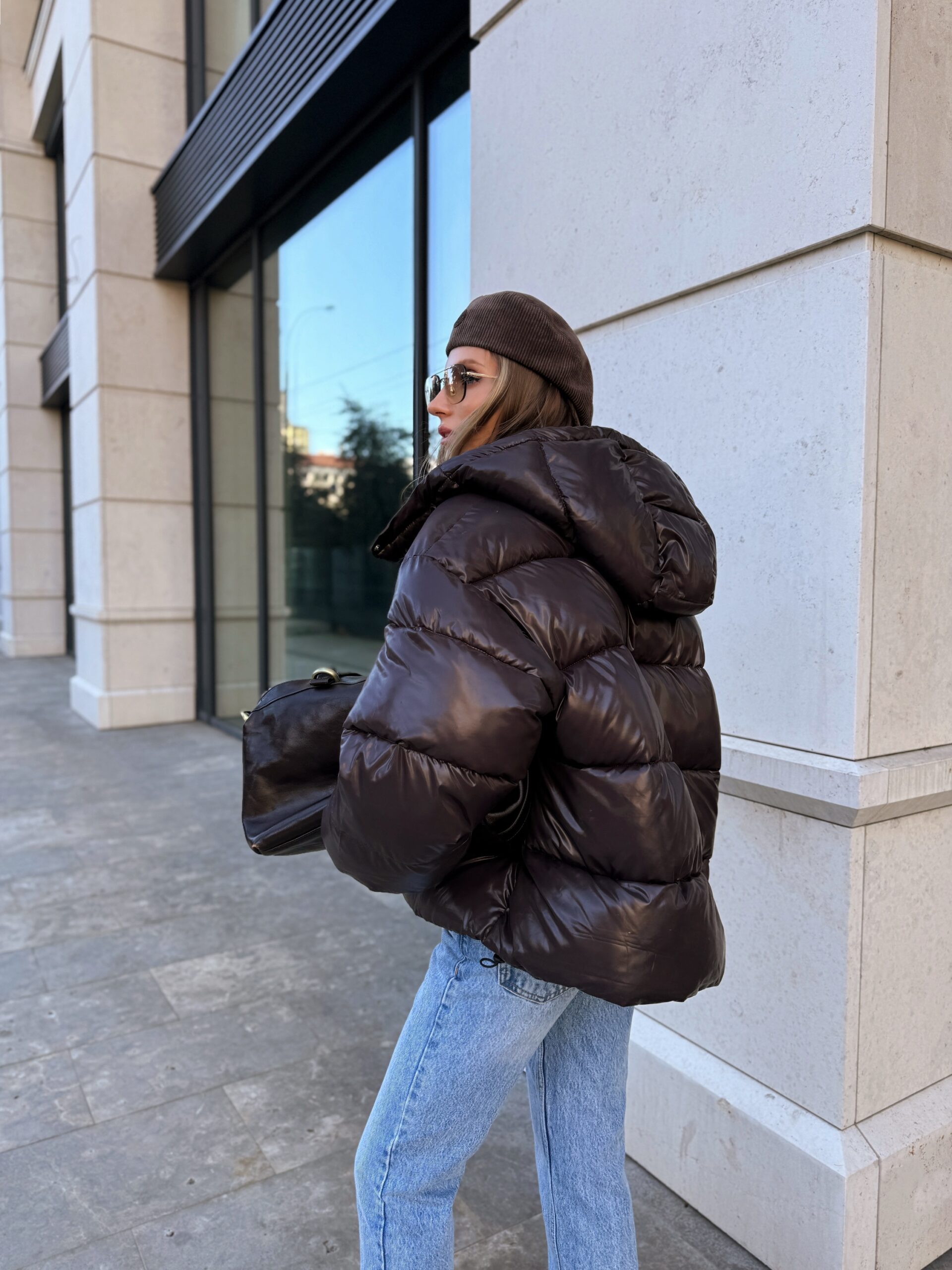 Глянцевий пуховик “Donna” з еко-лебяжого пуху - Зображення 10