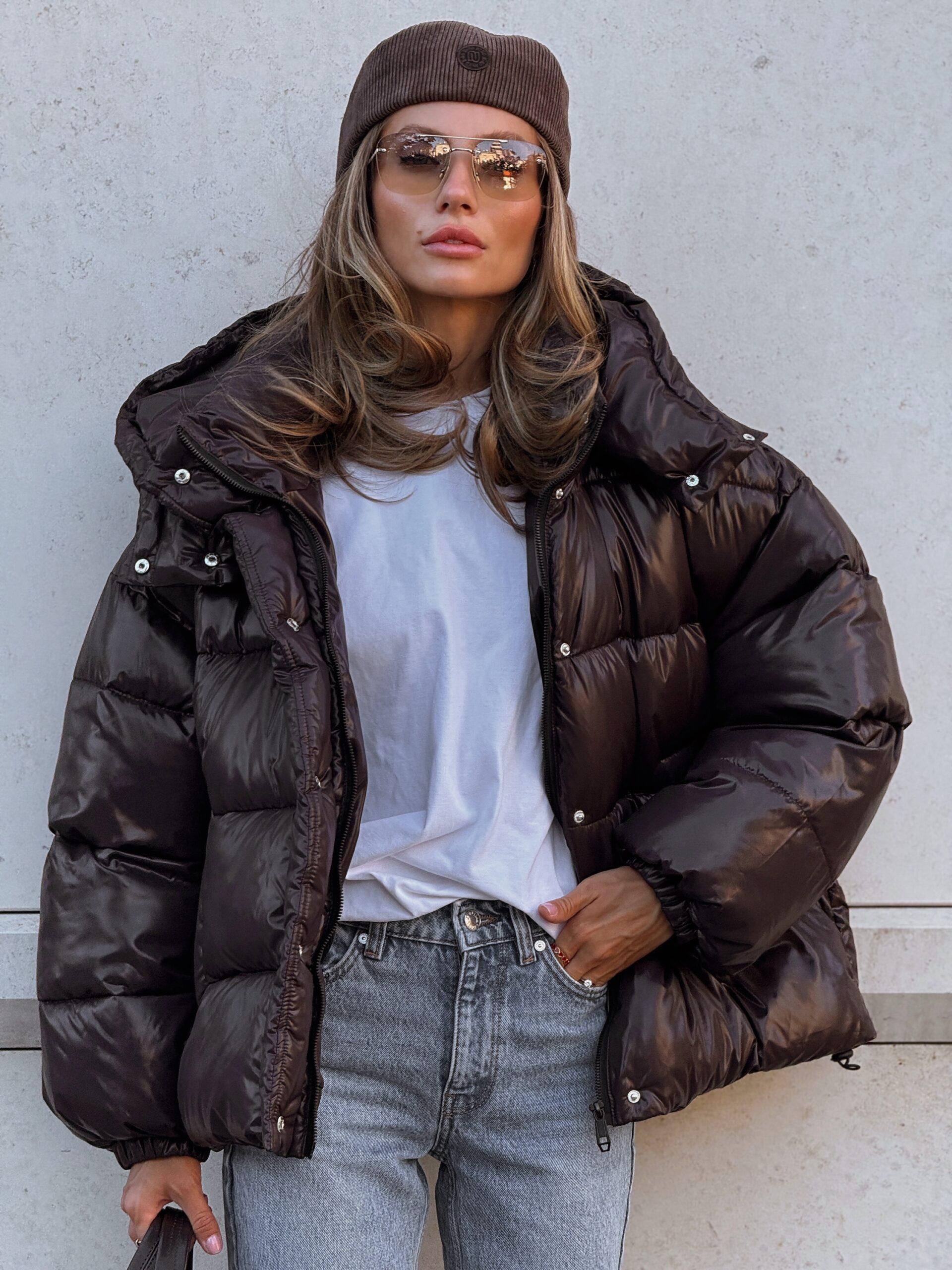 Глянцевий пуховик “Donna” з еко-лебяжого пуху - Зображення 8