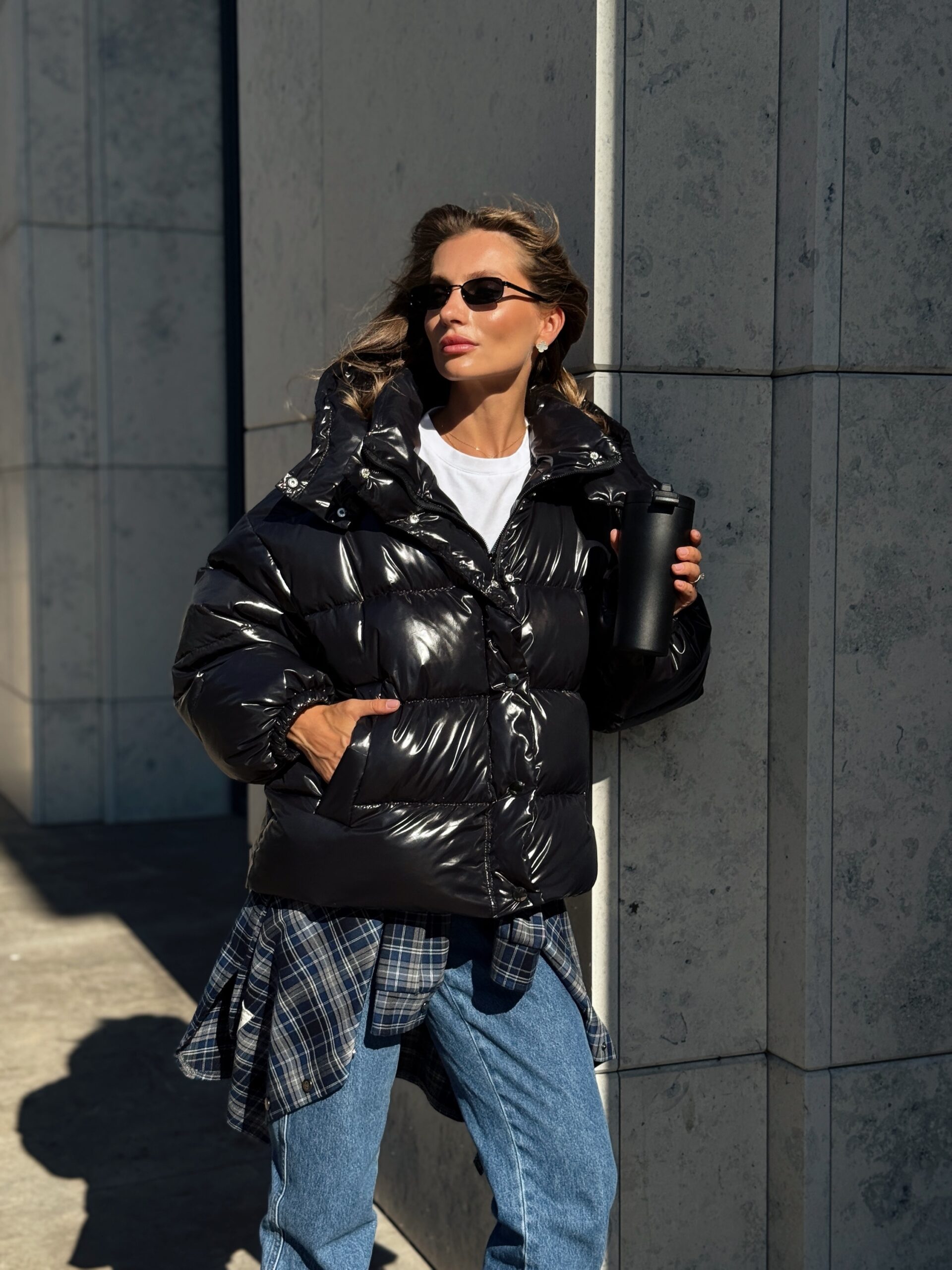 Глянцевий пуховик “Donna” з еко-лебяжого пуху - Зображення 4