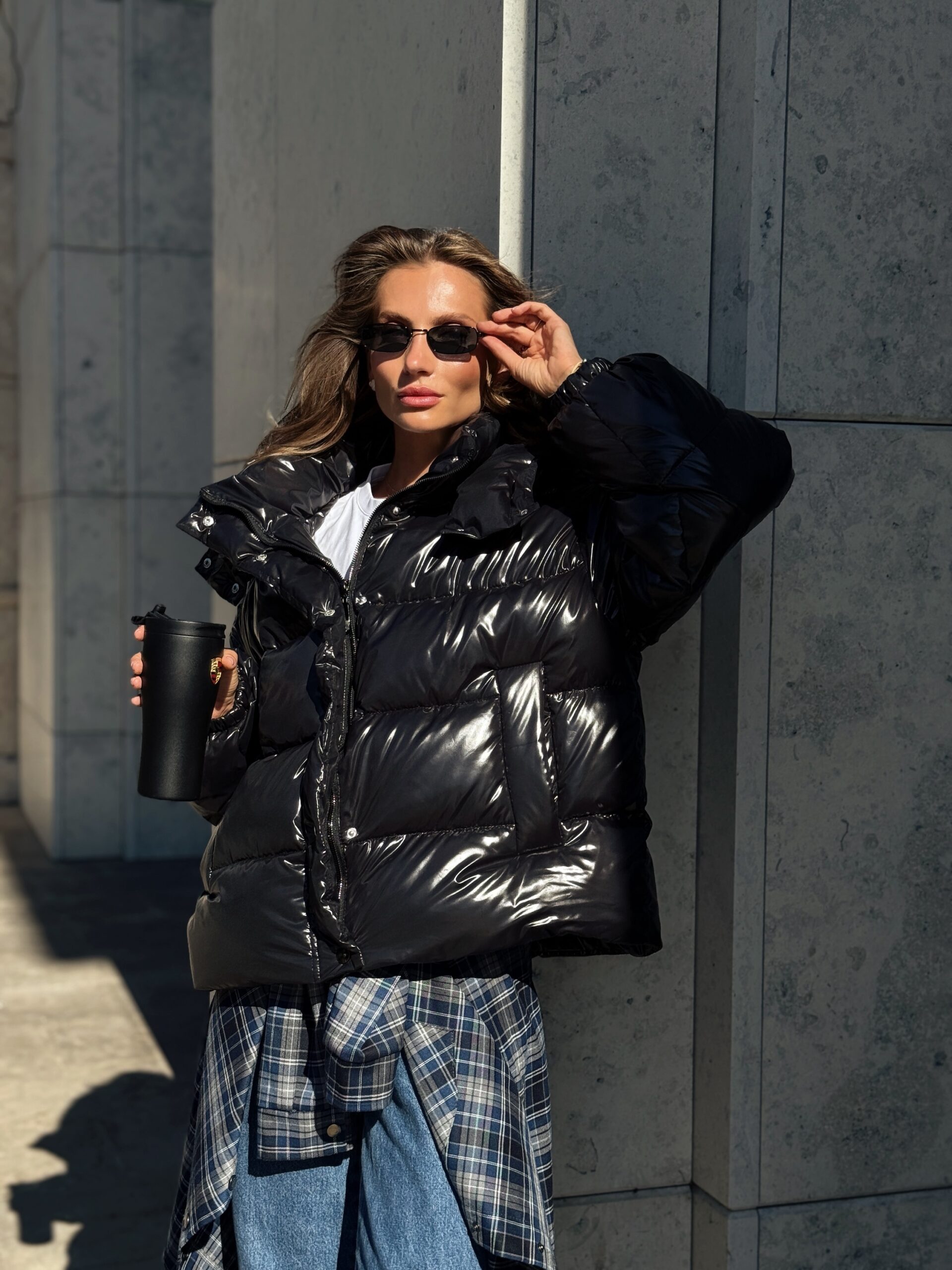 Глянцевий пуховик “Donna” з еко-лебяжого пуху - Зображення 3