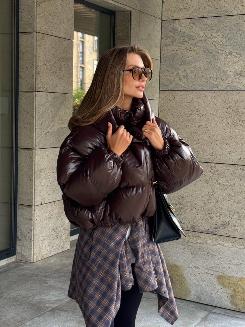 Глянцевий пуфер-трансформер “Beatrice” з еко-пуху - Зображення 11