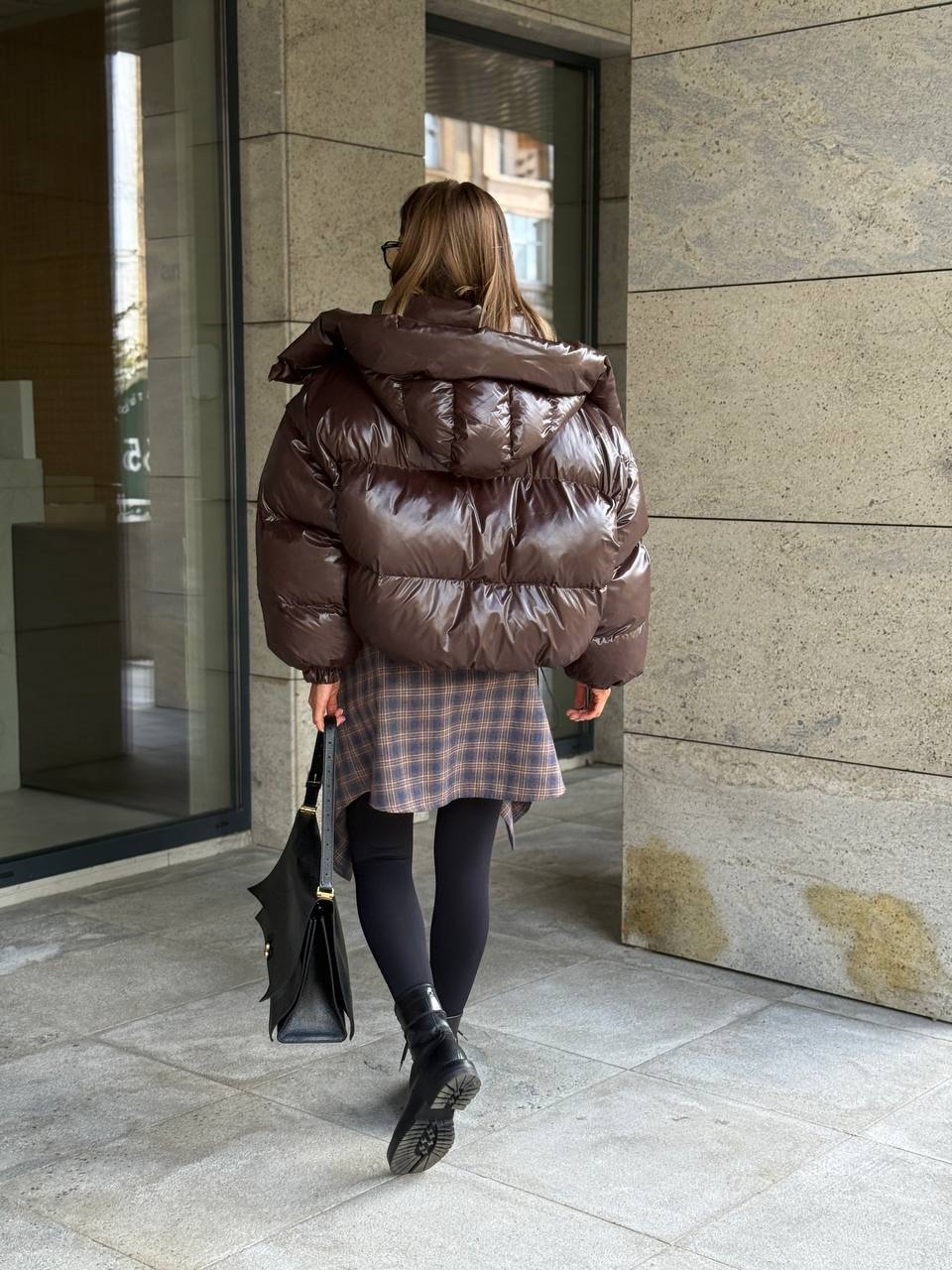 Глянцевий пуфер-трансформер “Beatrice” з еко-пуху - Зображення 12