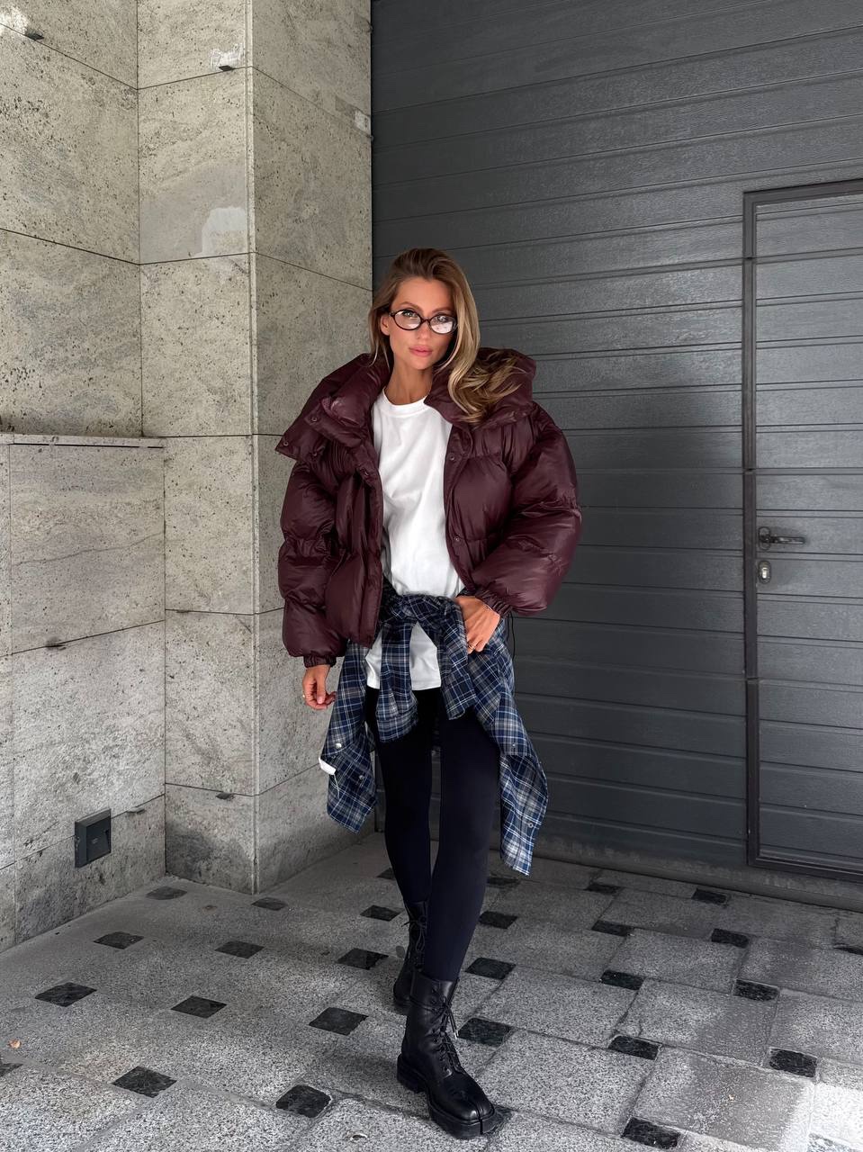 Глянцевий пуфер-трансформер “Beatrice” з еко-пуху - Зображення 7