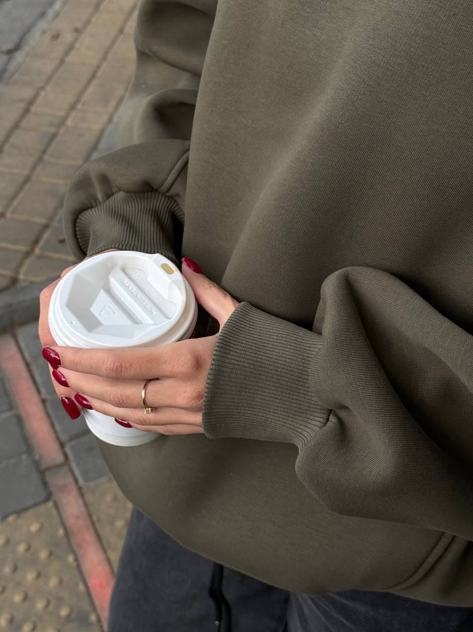 Худі на флісі “Mave” з куліскою - Зображення 4