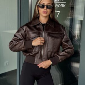 Бомбер з еко-шкіри “Monique”