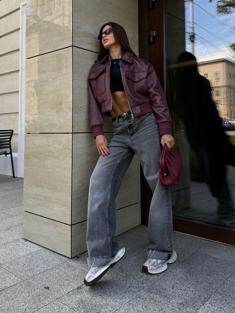 Бомбер з еко-шкіри “Monique” - Зображення 7