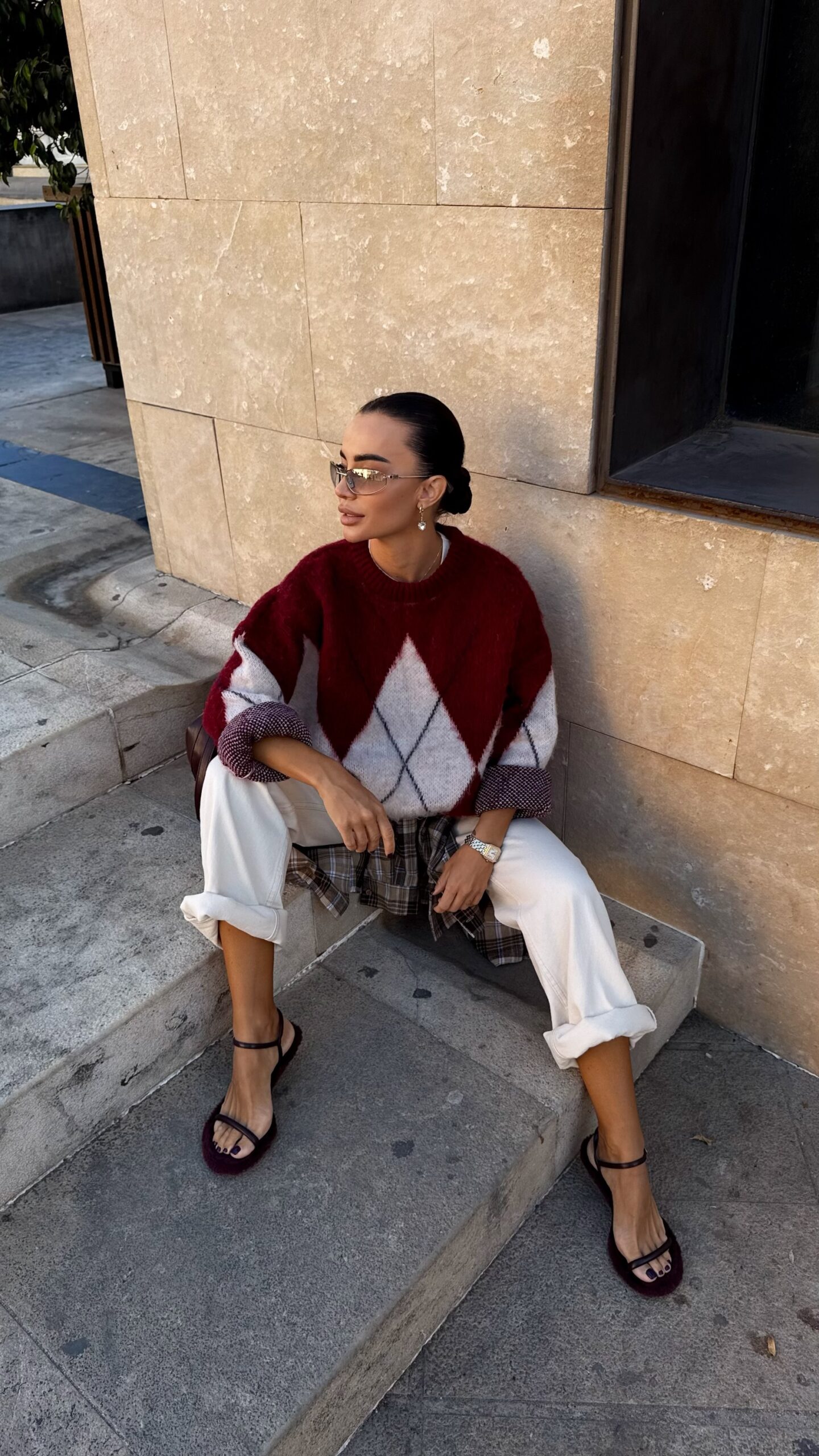 Светр “Mirella” з ромбовим візерунком - Зображення 5