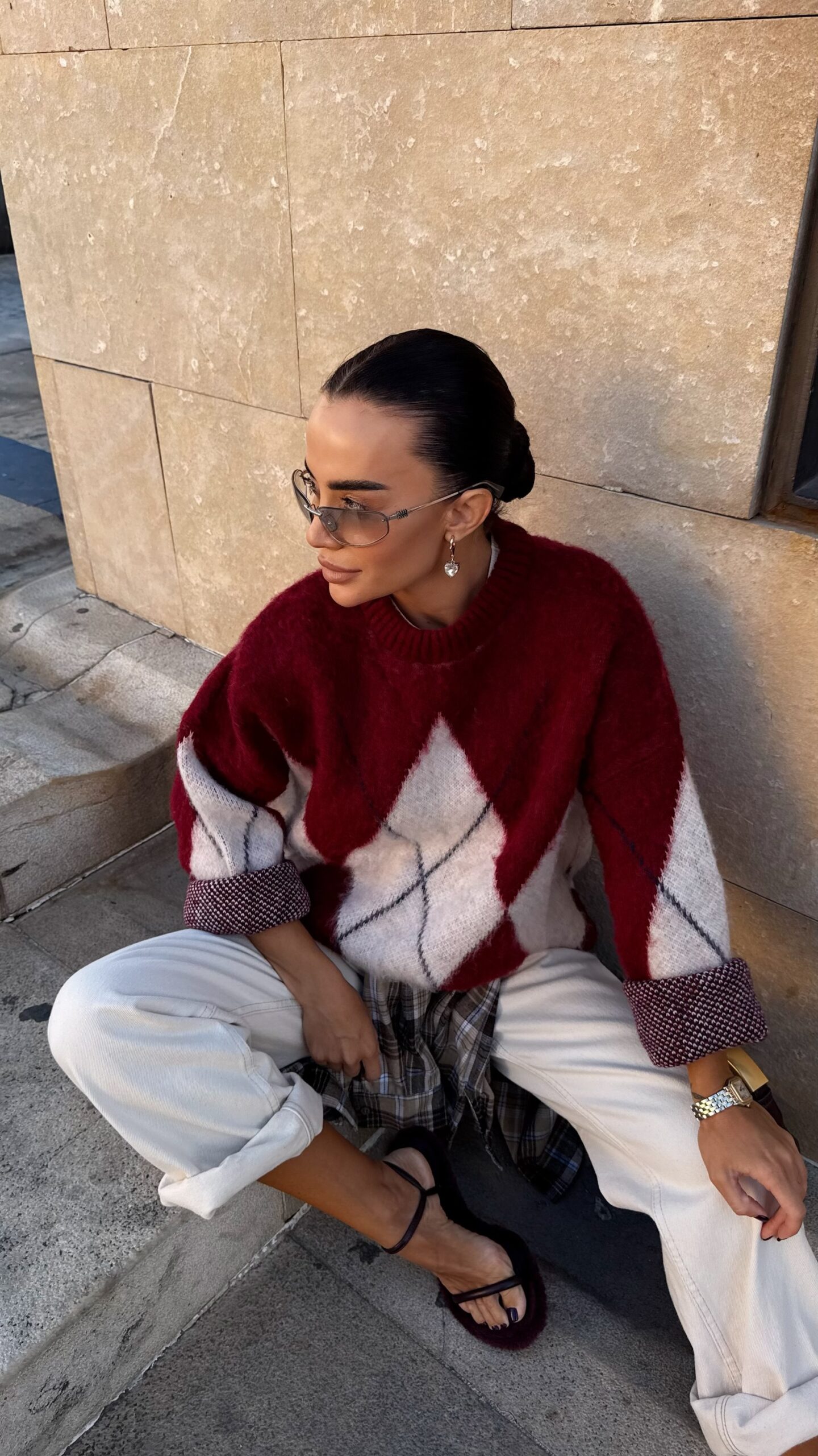 Светр “Mirella” з ромбовим візерунком - Зображення 3