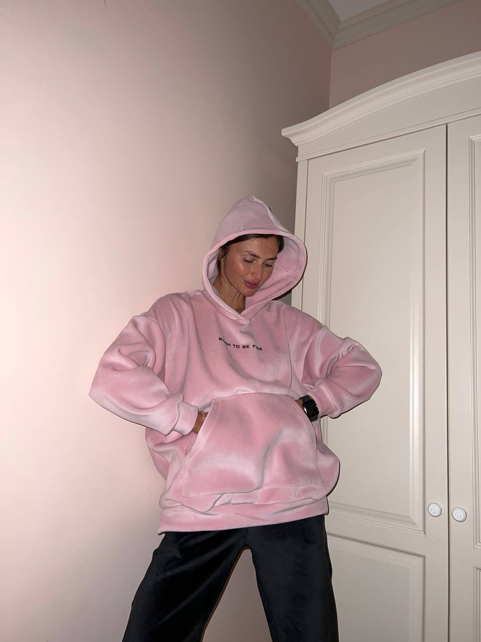 Велюровий костюм ”Free” з худі та джогерами - Зображення 5