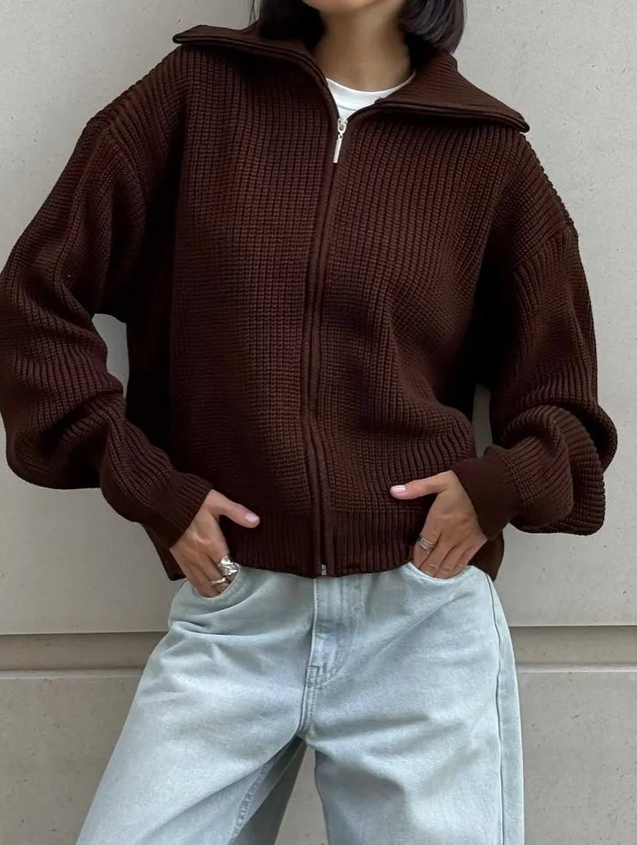 Вʼязана кофта “Aurora” на блискавці