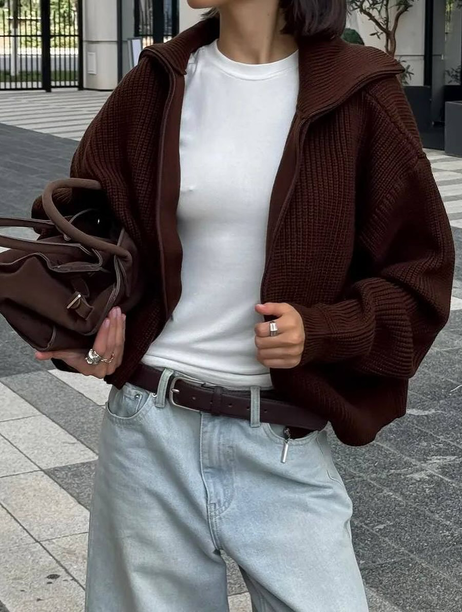 Вʼязана кофта “Aurora” на блискавці - Зображення 2