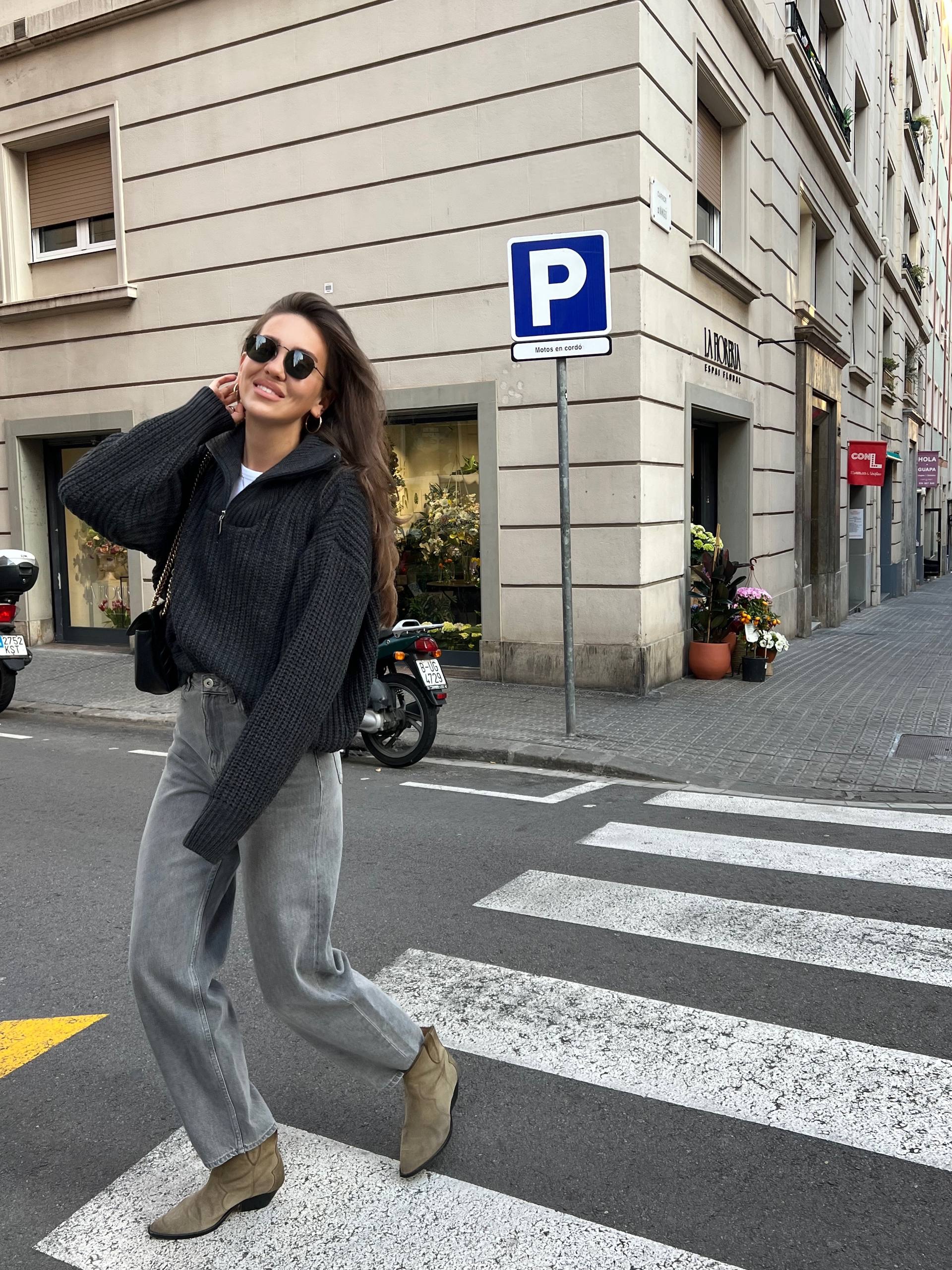 Вʼязаний светр “Graphite” з коміром - Зображення 5