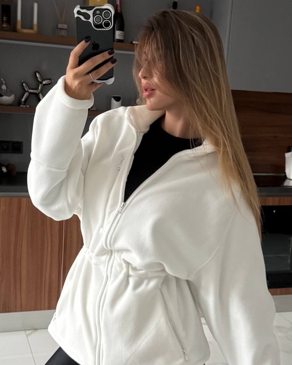 Флісова кофта “Cozy” із затяжкою на талії - Зображення 2