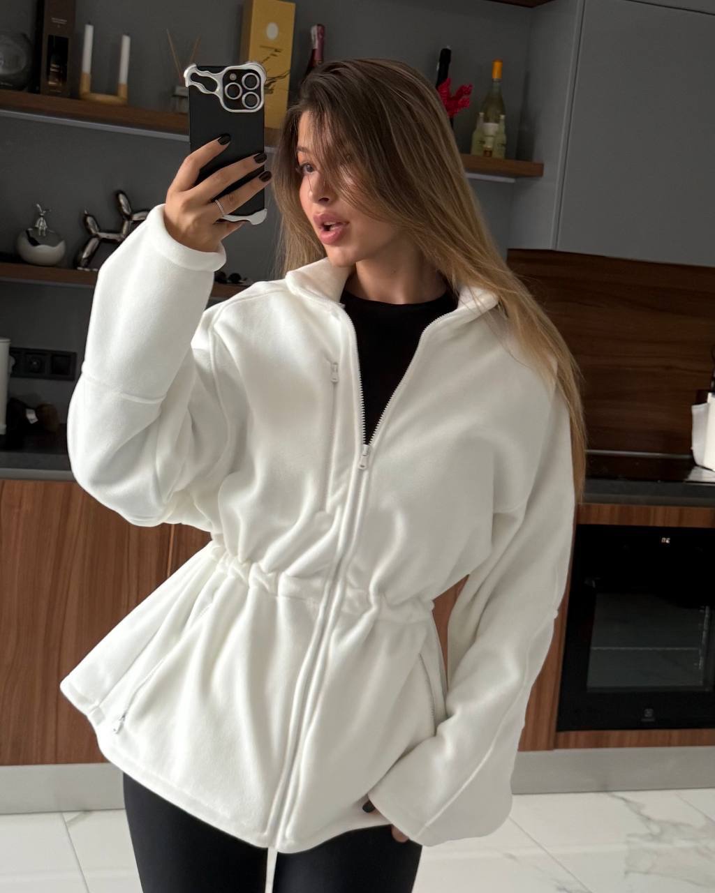 Флісова кофта “Cozy” із затяжкою на талії