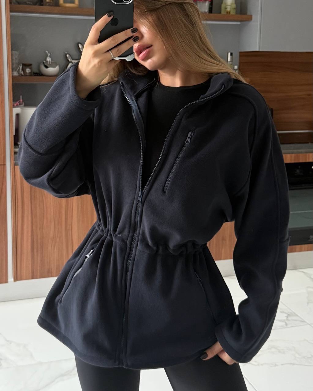 Флісова кофта “Cozy” із затяжкою на талії - Зображення 6