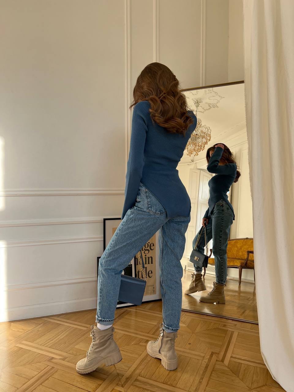 Трикотажний лонгслів “Valerie” з відкритими плечима - Зображення 14