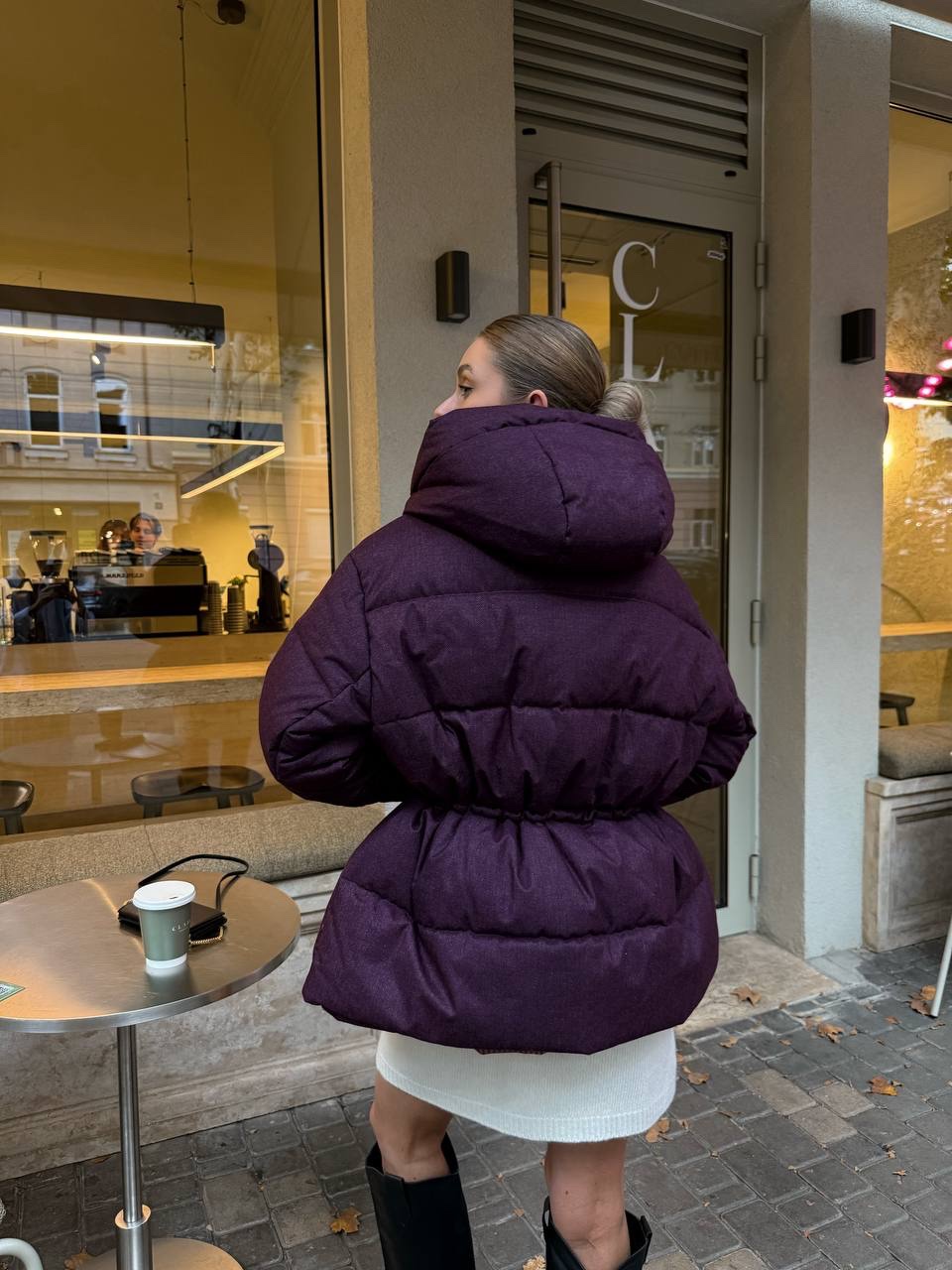 Пуховик “Jeanne” на кулісці з водовідштовхувальної тканини - Зображення 11