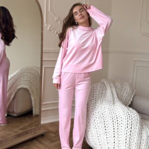 Велюрова піжама “Ella” зі штанами