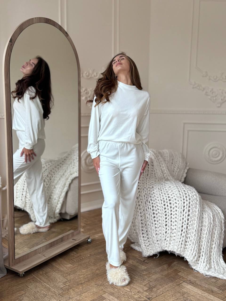 Велюрова піжама “Ella” зі штанами - Зображення 8