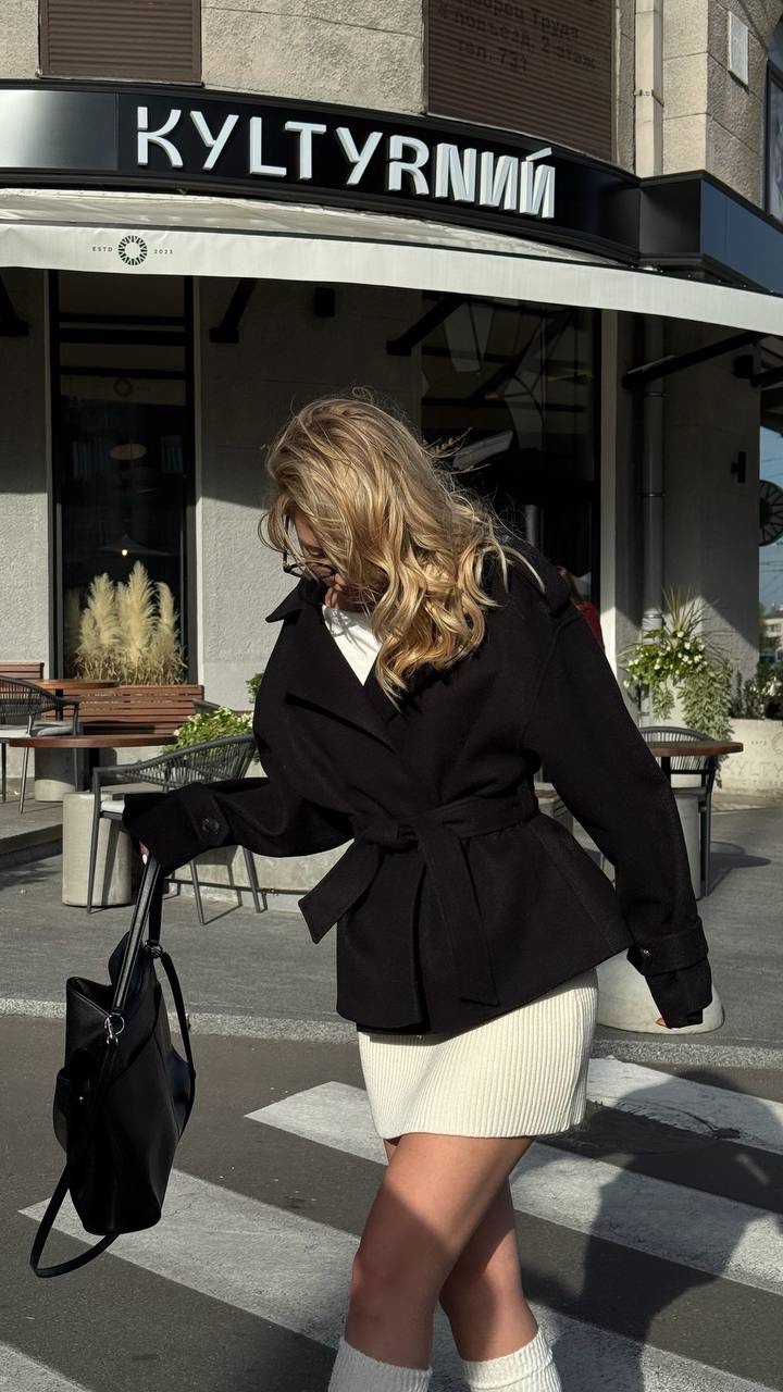 Тренч з кашеміру “Sophie” з поясом - Зображення 14