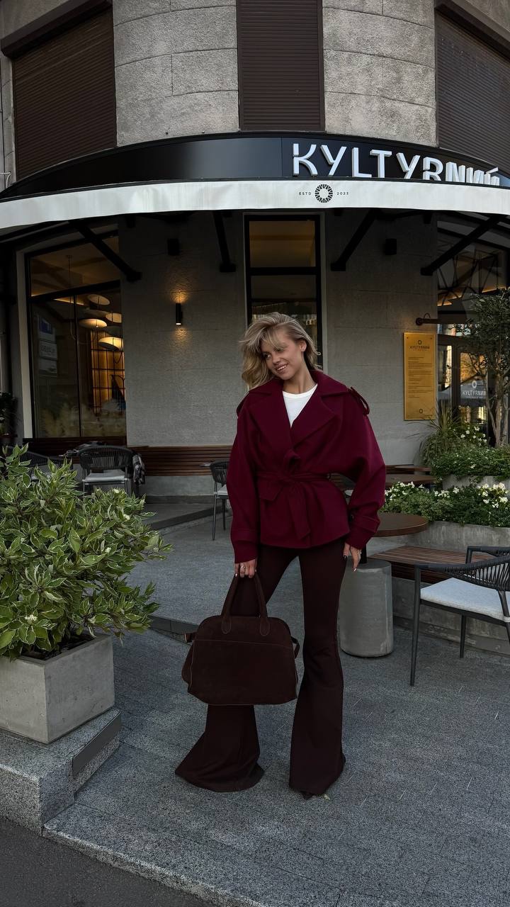 Тренч з кашеміру “Sophie” з поясом - Зображення 16