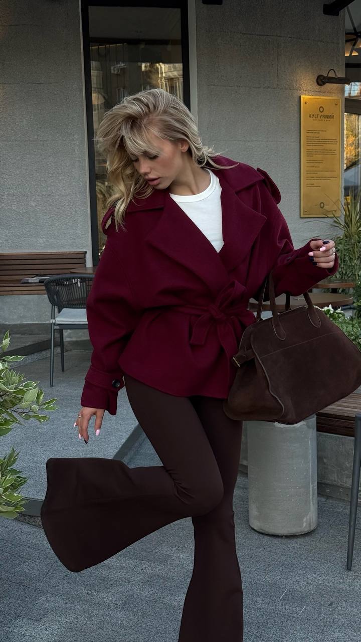 Тренч з кашеміру “Sophie” з поясом - Зображення 18