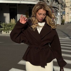 Тренч з кашеміру “Sophie” з поясом