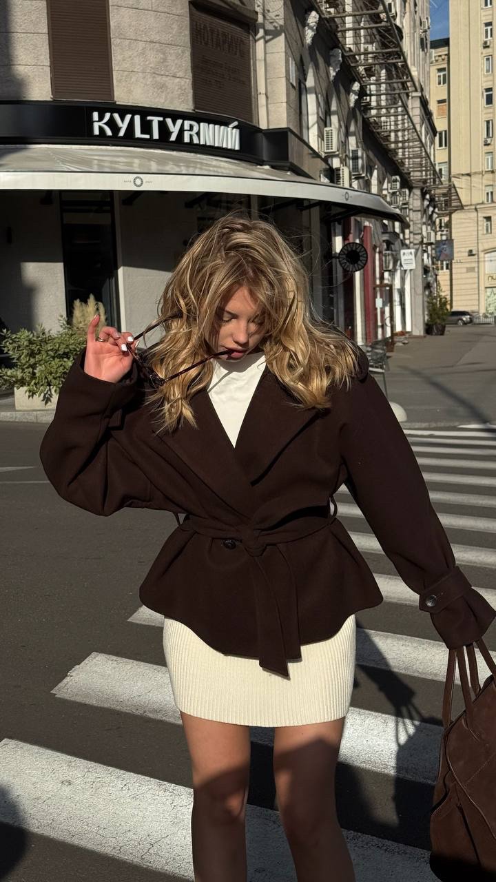 Тренч з кашеміру “Sophie” з поясом - Зображення 2