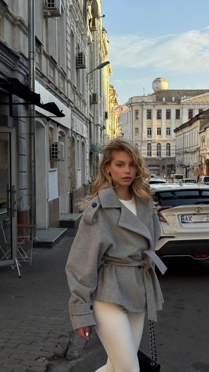 Тренч з кашеміру “Sophie” з поясом - Зображення 9