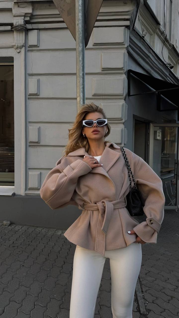 Тренч з кашеміру “Sophie” з поясом - Зображення 6