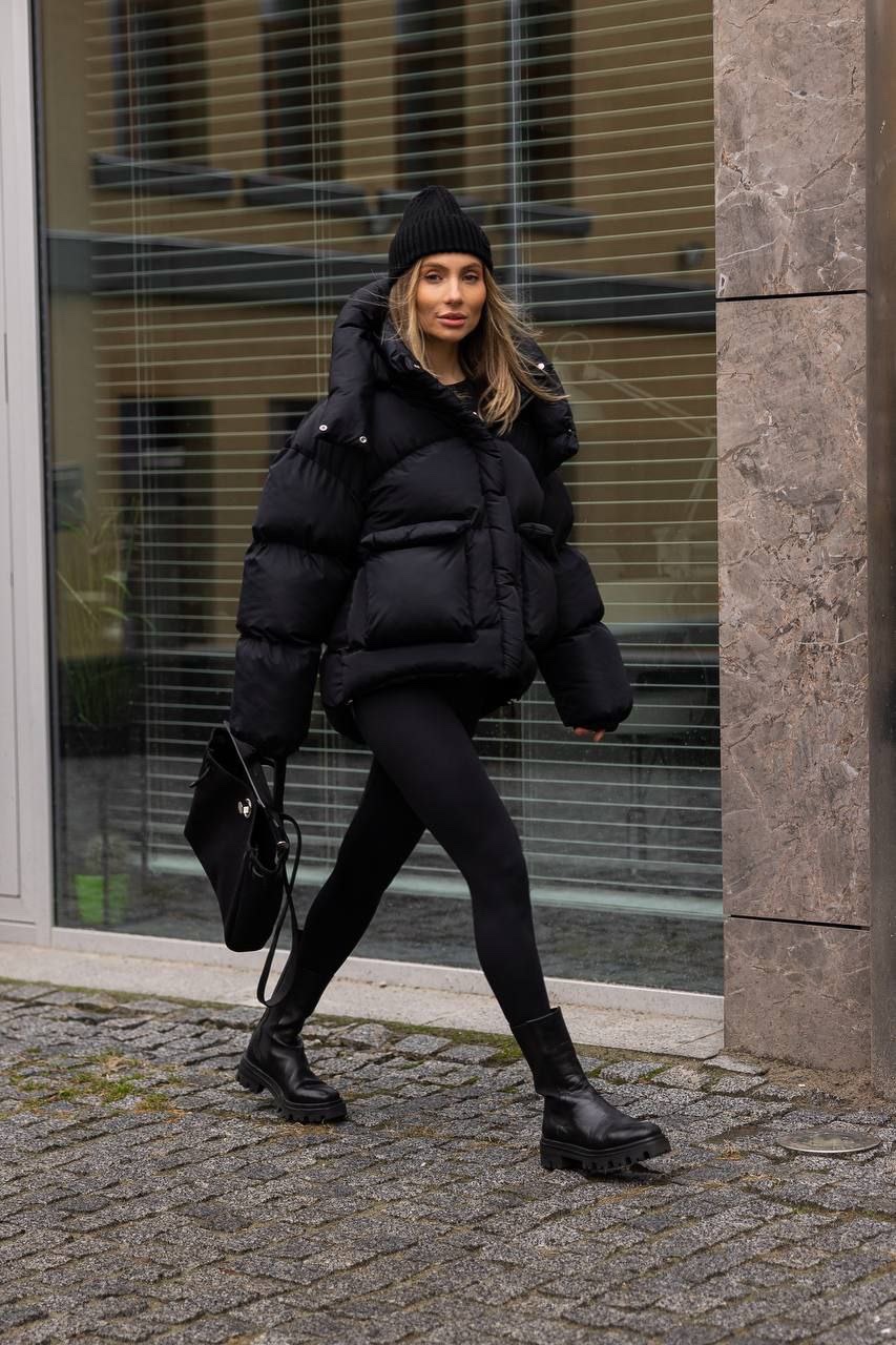 Пуфер з еко-пуху “Monica” з капюшоном - Зображення 12