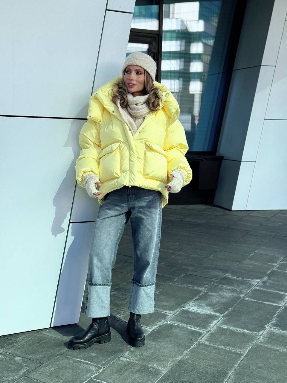 Пуфер з еко-пуху “Monica” з капюшоном - Зображення 16