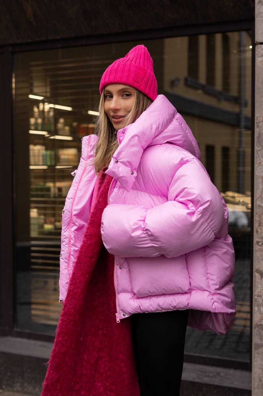 Пуфер з еко-пуху “Monica” з капюшоном - Зображення 18