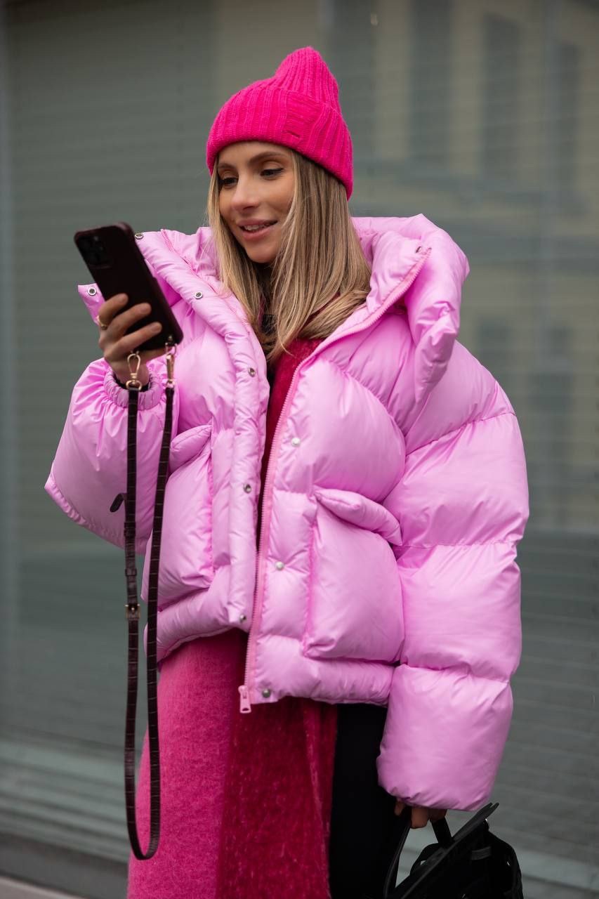 Пуфер з еко-пуху “Monica” з капюшоном - Зображення 17