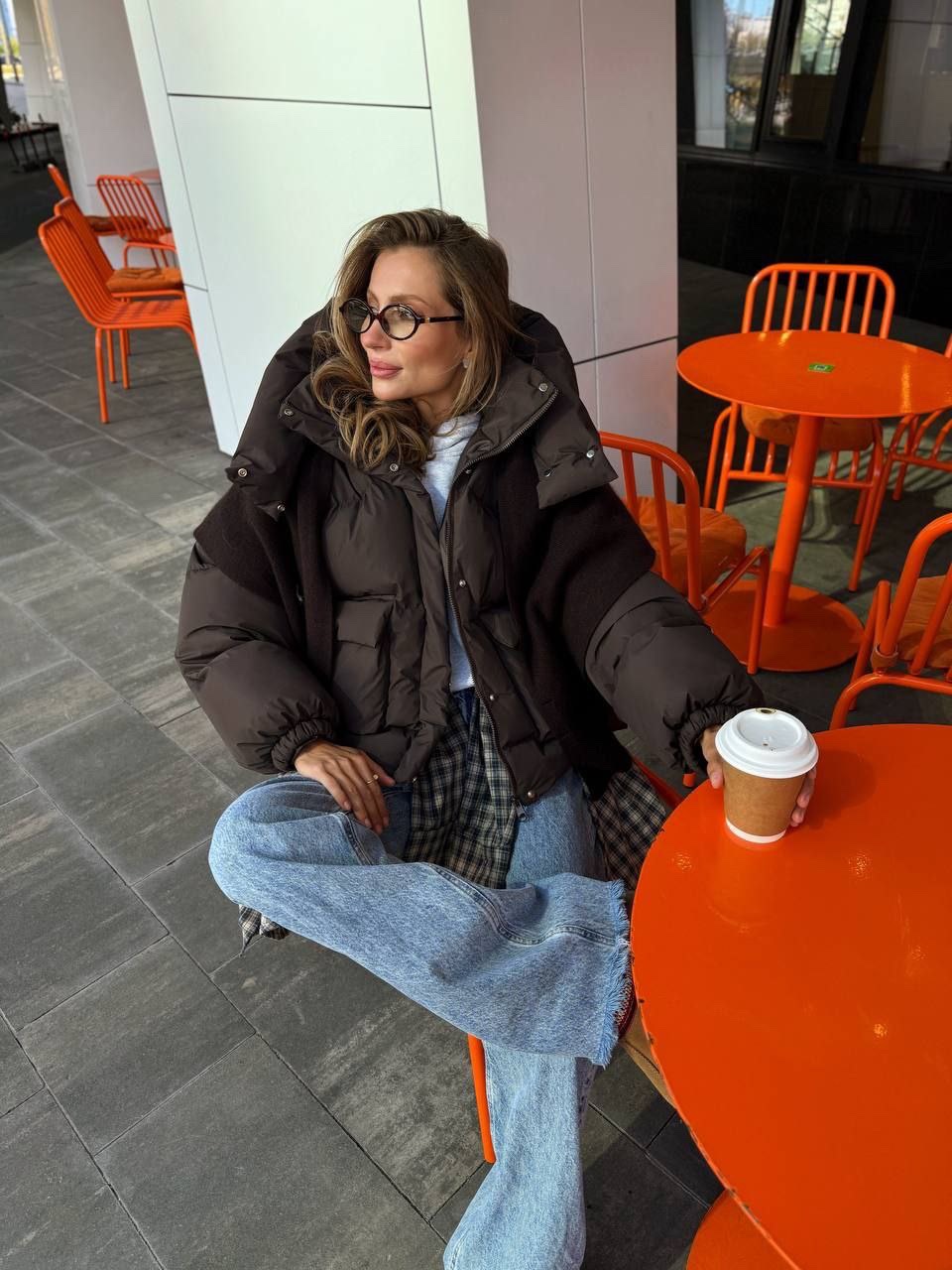 Пуфер з еко-пуху “Monica” з капюшоном - Зображення 3