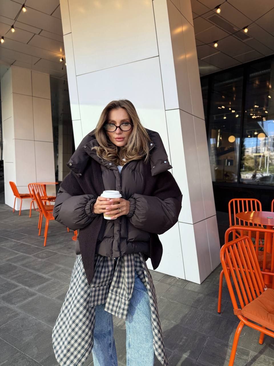 Пуфер з еко-пуху “Monica” з капюшоном - Зображення 2