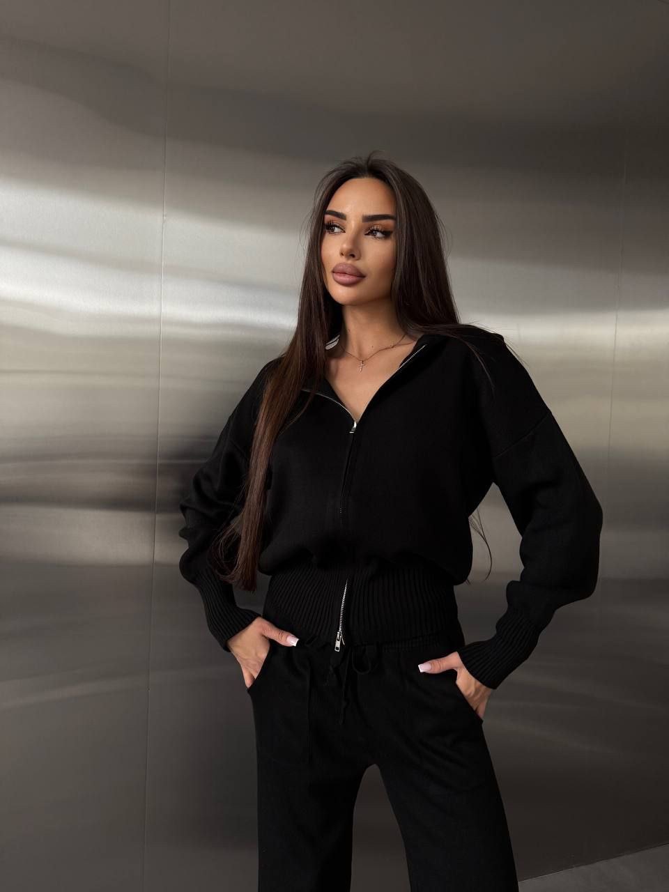 Вʼязаний костюм “Sienna” зі штанами - Зображення 2