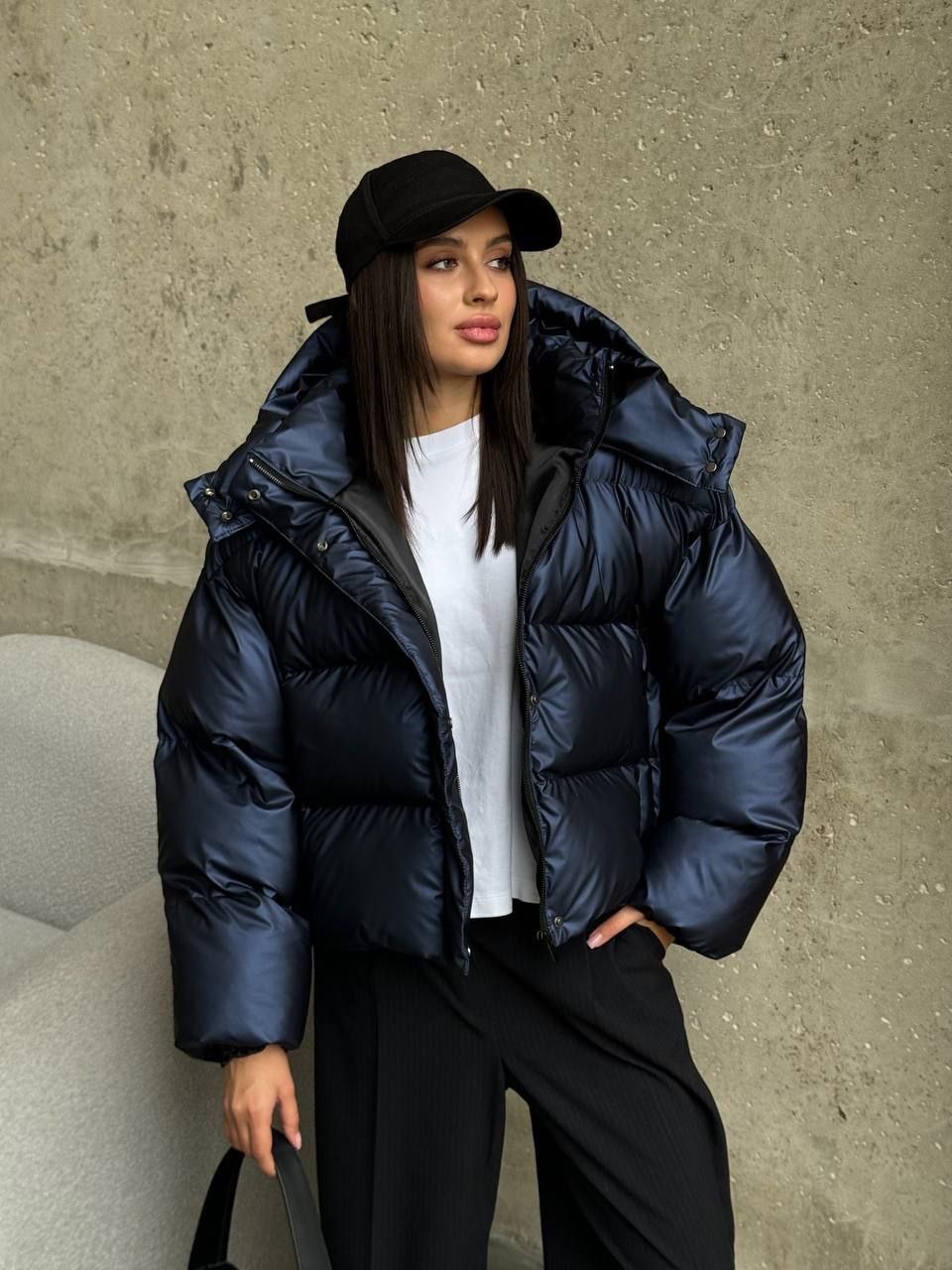 Укорочений пуховик “Oslo” з біо-пуху