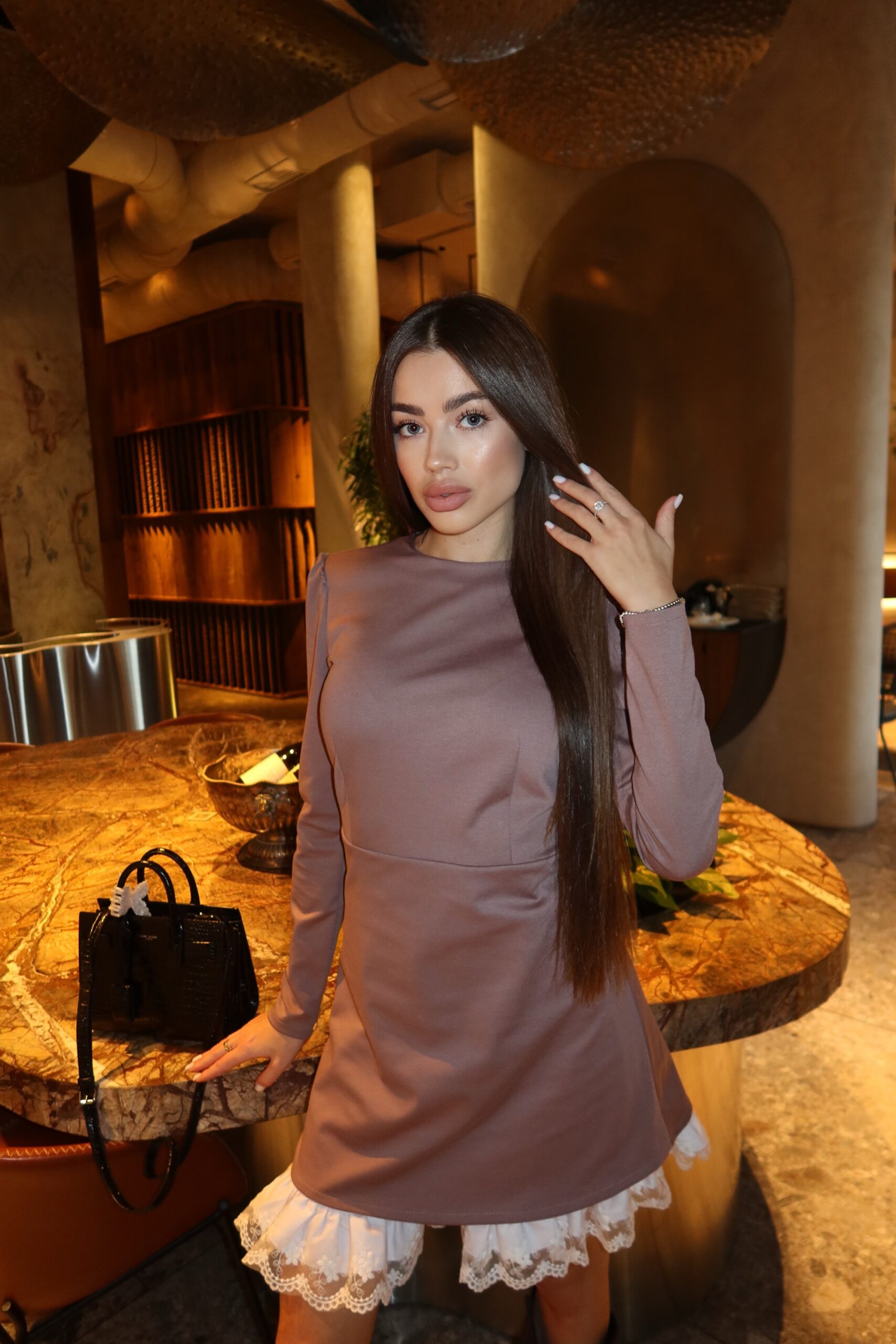 Сукня міні “Amora” декорована мереживом - Зображення 8