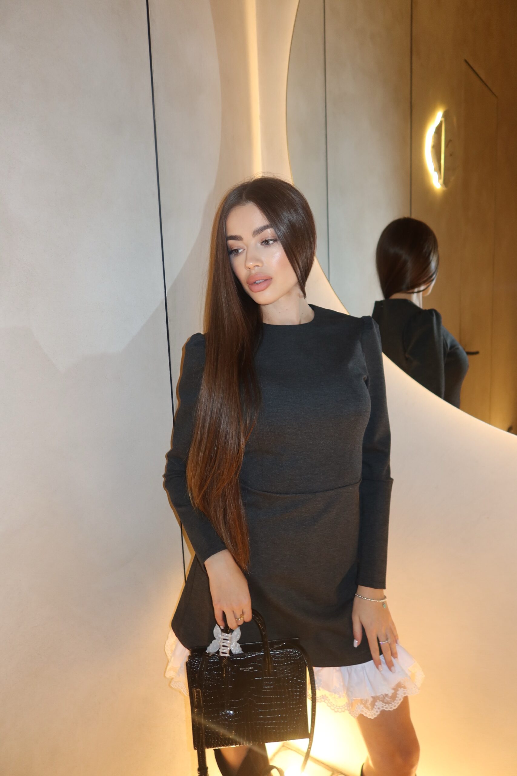 Сукня міні “Amora” декорована мереживом - Зображення 2