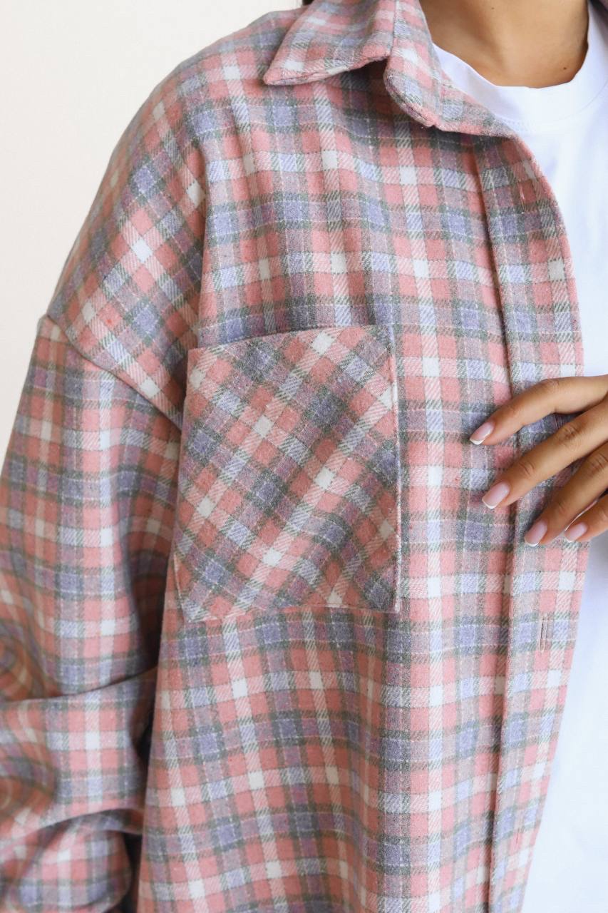 Вовняна сорочка “Mila” у клітинку - Зображення 2