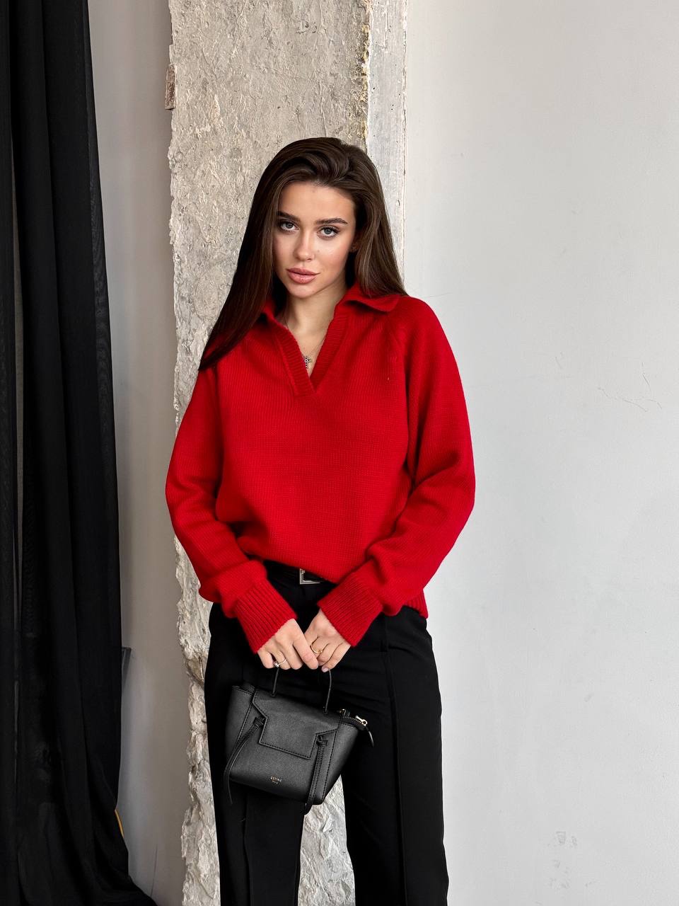 Вовняний светр поло “Adele” - Зображення 13