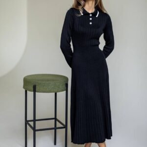 Трикотажна сукня міді “Ornella” з коміром