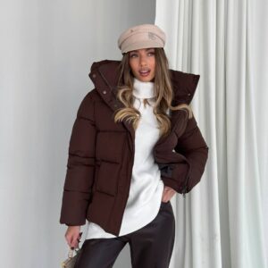 Матовий пуховик “Nord” з біо-пуху