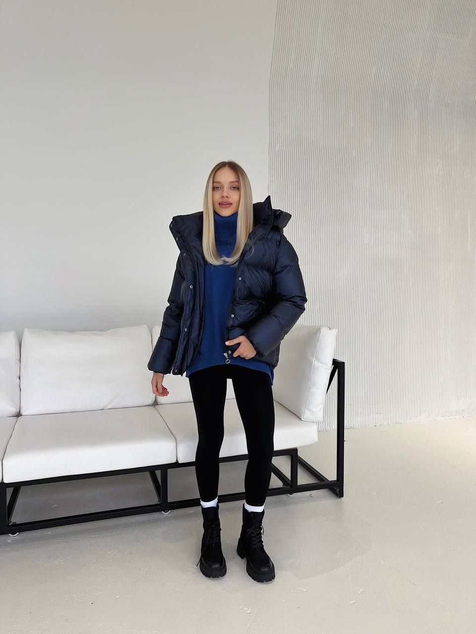 Перламутровий пуховик “Glacé” з біо-пуху - Зображення 10