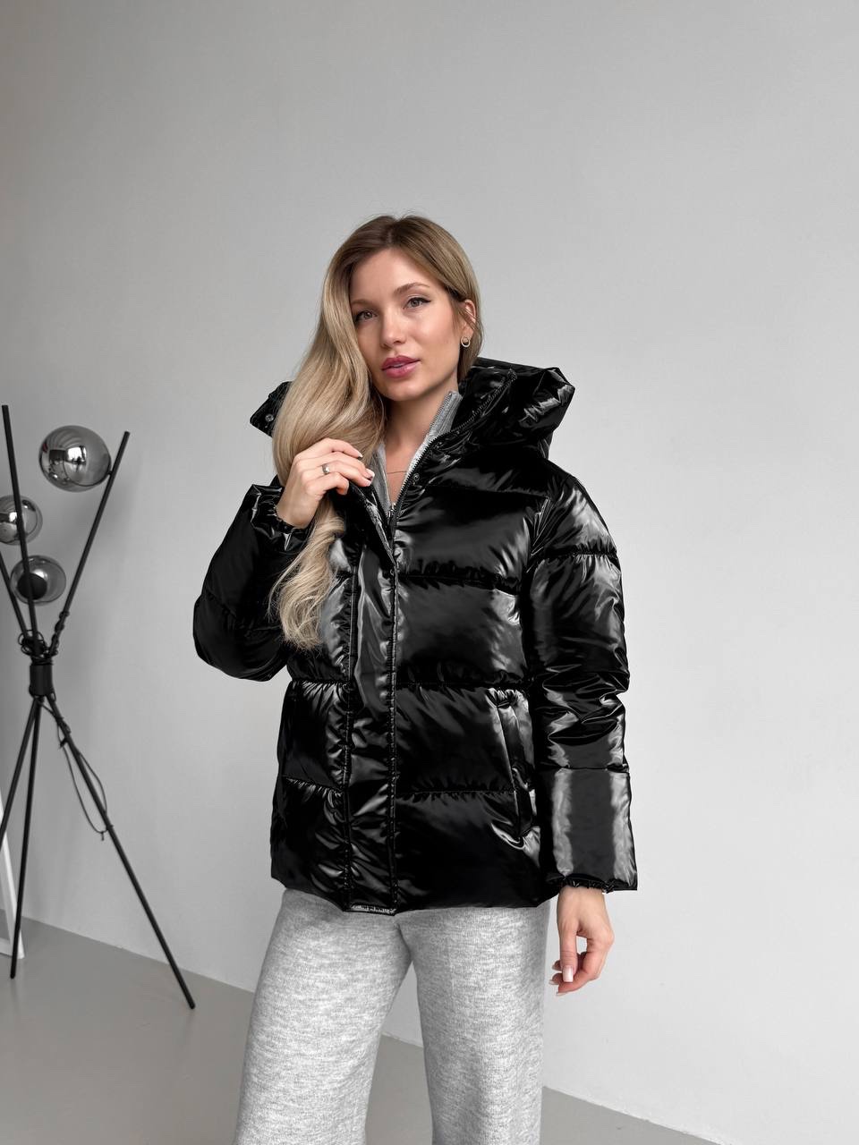 Лаковий пуховик “Lumi” з біо-пуху - Зображення 2