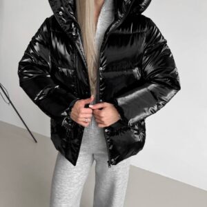 Лаковий пуховик “Lumi” з біо-пуху