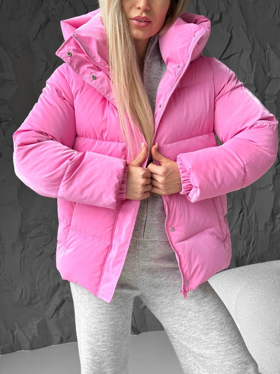 Лаковий пуховик “Lumi” з біо-пуху - Зображення 6