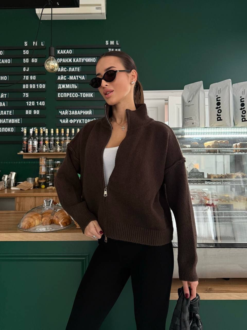 Бомбер “Nelly” з кашеміру на блискавці - Зображення 2